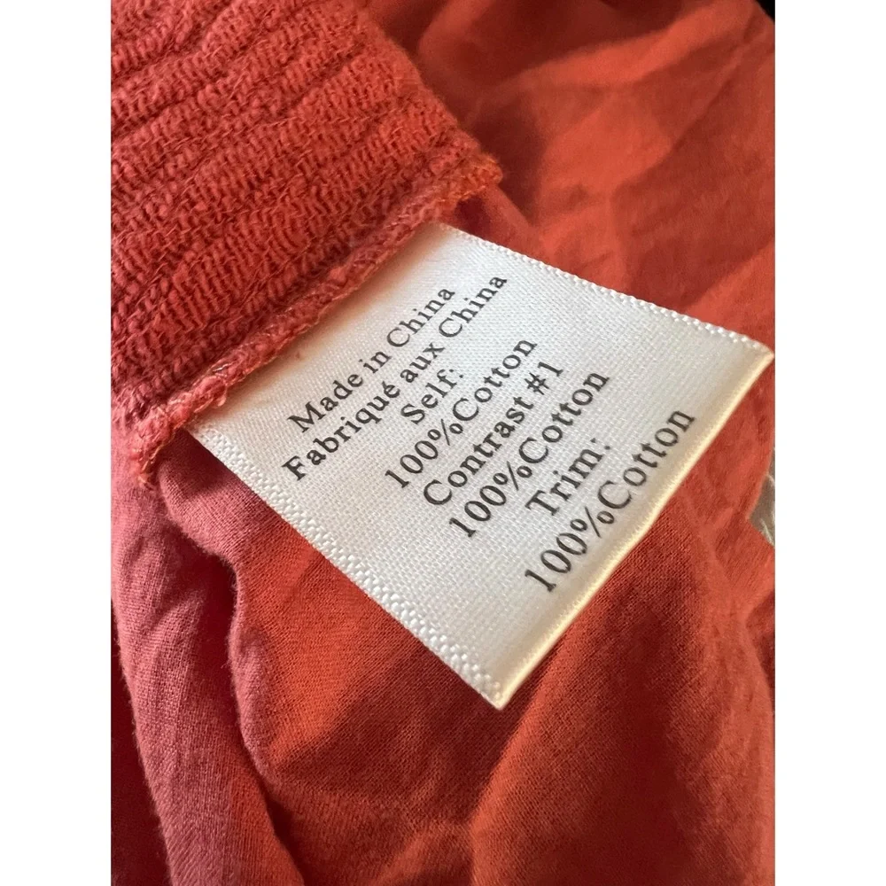 Anthropologie Aurelia Cross-Back Long Sleeve Balletcore Bohemian Top Size Large